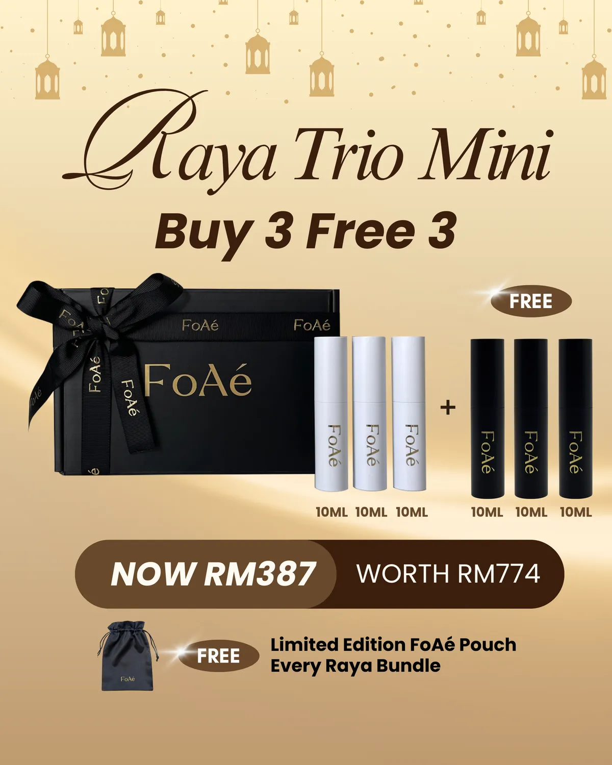 Raya Trio Mini Perfume Set – 3 x 10ML | Perfume Bundles By FoAé