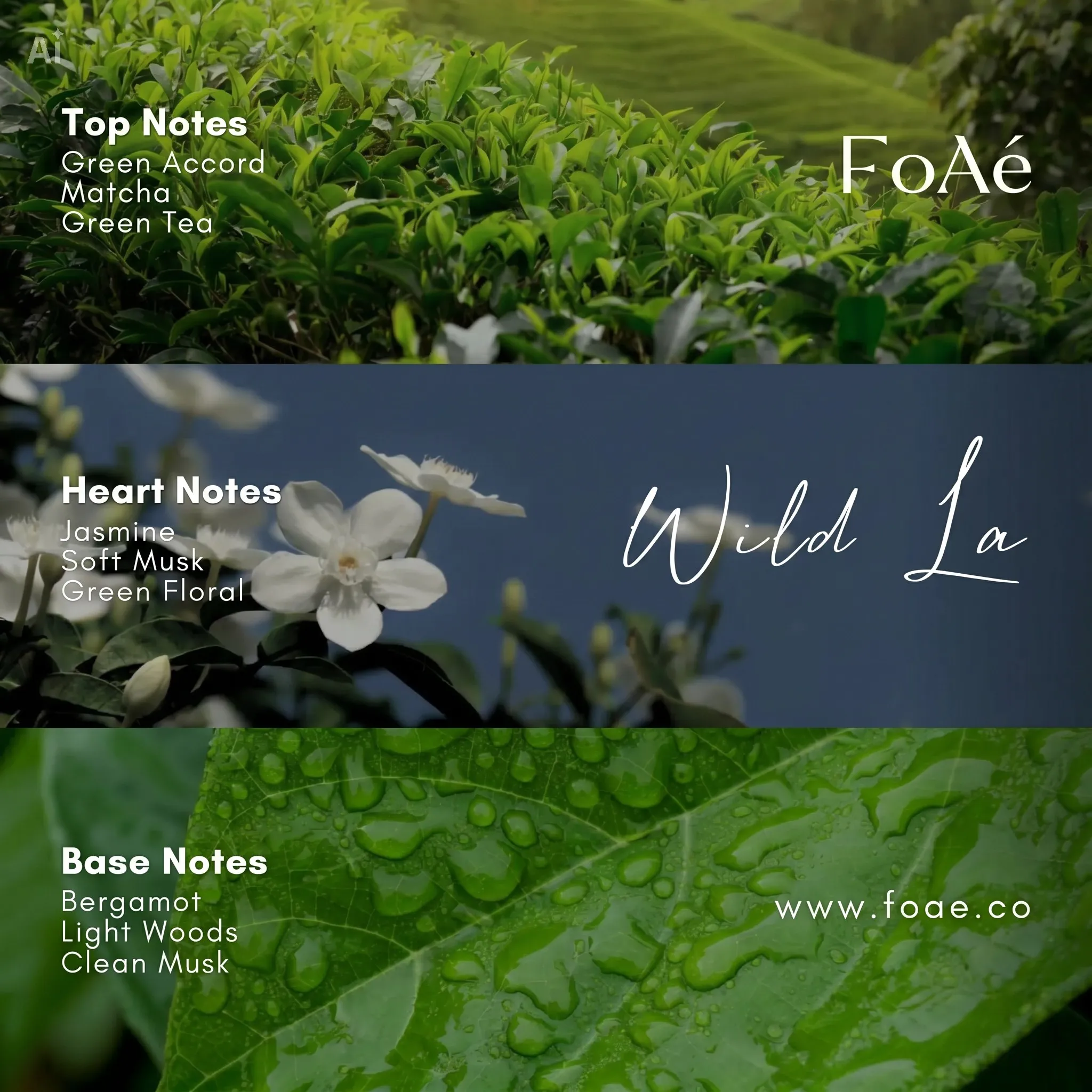 Matcha Pocket Perfume (10ml) | Wild La Fresh Travel Spray | FOAE